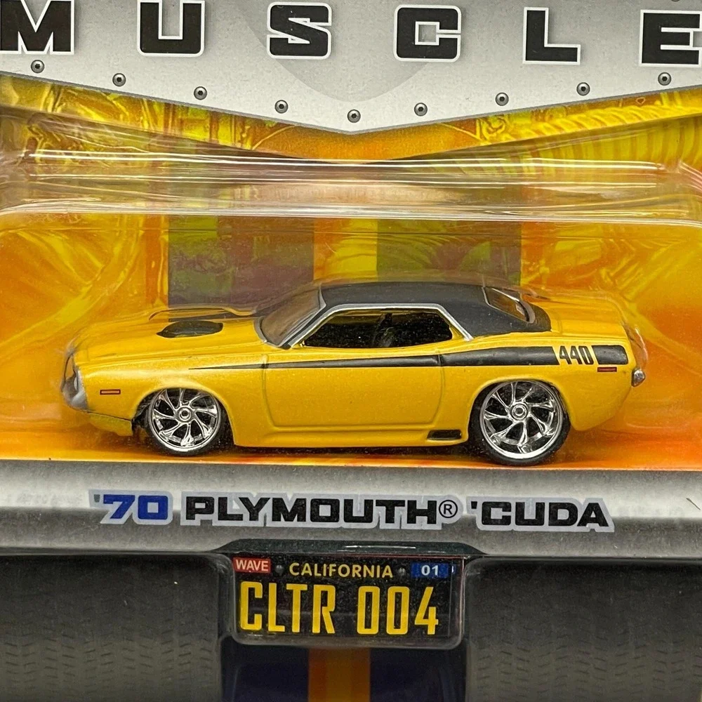 Jada Dub‎ City Bigtime Muscle 1970 '70 Plymouth Cuda 440 Car Yellow Diecast 1/64